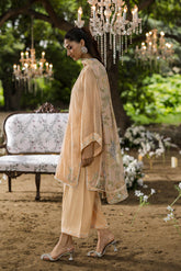 Premium embroidered unstitched fabric.