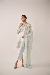 SS24DA-2481 SKY BLUE 2PCS EMBROIDERED KURTA WITH TROUSER