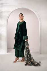 FW24DD-1896 DARK GREEN DUPATTA