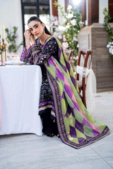 SS25DD-2690 BLACK DUPATTA