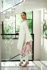 SS25DD-2743 OFF WHITE PRINTED DUPATTA