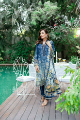 SS25DD-2754 BLUE DUPATTA