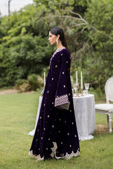 FW25DA-2818 PURPLE 2PCS EMBROIDERED KURTA WITH TROUSER