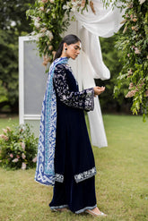 FW25DD-2819 BLUE PRINTED DUPATTA