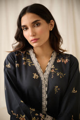 DC-0513 BLACK DIGITAL PRINTED KURTA