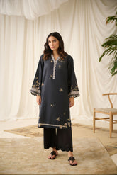DC-0513 BLACK DIGITAL PRINTED KURTA