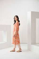 DC-2269 PINK 2PCS EMBROIDERED KURTA WITH TROUSER