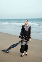 SS25DD-2540 BLACK DUPATTA