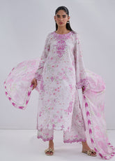 SS25DD-2557 PINK PRINTED DUPATTA