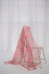 SS25DD-2559 PINK PRINTED DUPATTA