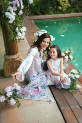 SS25DA-2752 SKY BLUE 2PCS EMBROIDERED KURTA WITH TROUSER