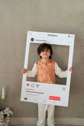 SS25DK-0190 - OFF WHITE - KURTA ,PAJAMA & WAIST COAT - 3PCS