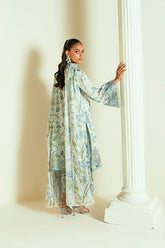 SS25DC-2545 L-GREY LAWN 2PCS EMBROIDERED KURTA WITH TROUSER