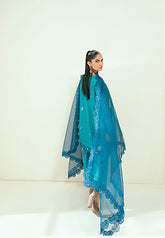 SS25DD-2699 TURQUOISE BLUE DUPATTA