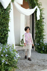 SS25DK-0185 - CREAM - KURTA ,PAJAMA & WAIST COAT - 3PCS