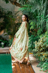 SS25DD-2751 L-GREEN DUPATTA