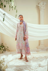 SS25DC-2547 L-PURPLE LAWN 2PCS EMBROIDERED KURTA WITH TROUSER