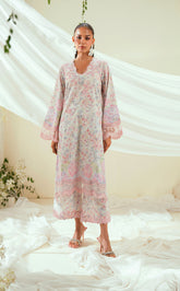 SS25DC-2547 L-PURPLE LAWN 2PCS EMBROIDERED KURTA WITH TROUSER