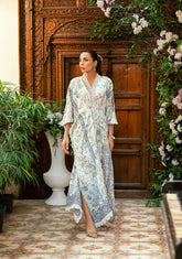 SS25DA-2755 SKY BLUE HAND EMBELLISHED KAFTAN