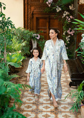 SS25DA-2755 SKY BLUE HAND EMBELLISHED KAFTAN