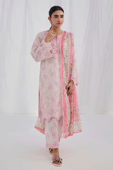 SS25DD-2559 PINK PRINTED DUPATTA
