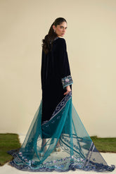 FW25DD-2812 BLUE EMBROIDERED DUPATTA