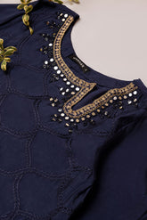 DA-1630 BLUE EMBROIDERED KURTA