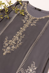 DA-1642 GREY EMBROIDERED KURTA