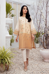 DA-1437 BEIGE EMBROIDERED KURTA