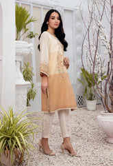 DA-1437 BEIGE EMBROIDERED KURTA