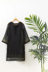 DA-1459 GREY EMBROIDERED KURTA