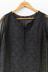 DA-1459 GREY EMBROIDERED KURTA