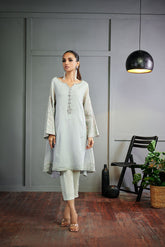 DA-1506 SKY-BLUE EMBROIDERED KURTA