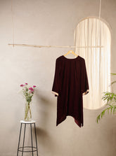 DA-1551 MAROON EMBROIDERED KURTA