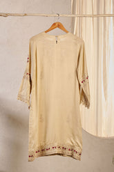 DA-1563 BEIGE EMBROIDERED KURTA