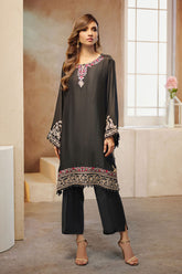 DA-1564 BLACK EMBROIDERED KURTA