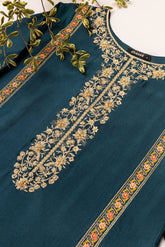 DA-1607 BLUE EMBROIDERED KURTA