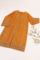 DA-1638 RUST EMBROIDERED KURTA