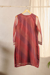 DA-1570 MAROON EMBROIDERED KURTA