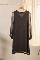DA-1540 BLACK EMBROIDERED KURTA