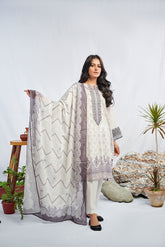 DU-2051 WHITE LAWN 2 PCS