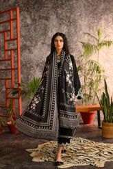 DD-0916 BLACK POLY WOOL SHAWL