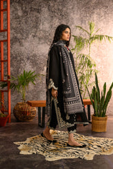 DD-0916 BLACK POLY WOOL SHAWL