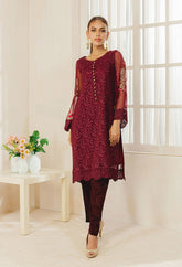 DA-1226 Purple EMBROIDERED KURTA