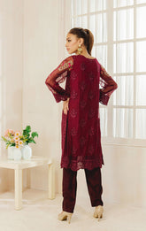 DA-1226 Purple EMBROIDERED KURTA