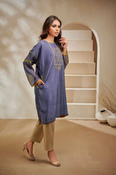 DA-1281 BLUE EMBROIDERED KURTA