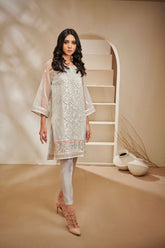 DA-1360 SKY BLUE EMBROIDERED KURTA