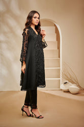 DA-1433 Black EMBROIDERED KURTA