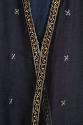 DA-1453 Blue Embrodiery Coat with Inner & Trouser