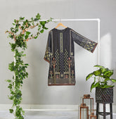 DA-1454 Grey EMBROIDERED KURTA